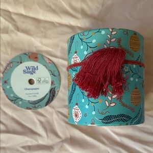 Wild Sage Decorative Candle with Red Tassel